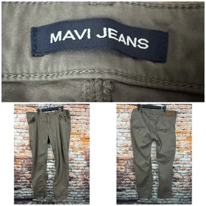 Pantalones de mezclilla Mavi Zach pierna recta marrón elástico talla 40"x32" arena informal sarga - Imagen 1 de 13