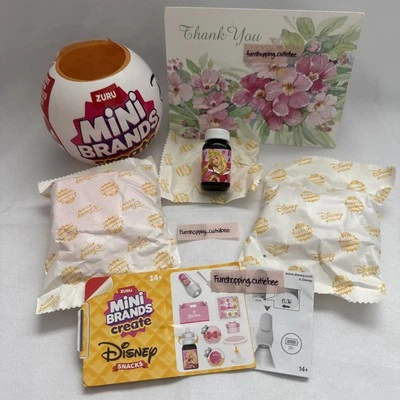 Raro Zuru Mini Marcas Disney Snack Bella Durmiente Aurora Princesa Rosa Pastel Set Foto 1 de 2