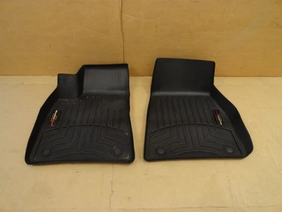 2012 - 2020 Tesla Model S OEM WeatherTech Front Rubber Floor Mats Mat PAIR - Image 1 of 4