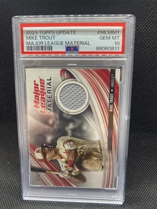 Mike Trout PSA 10 TOPPS 2023 AGGIORNAMENTO MAJOR LEAGUE MATERIALE PATCH POP 7 #MLMMT - Foto 1 di 2