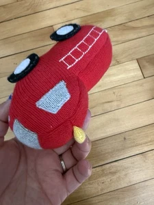 Mud Pie Firetruck plush rattle one size. Infants Soft Red Toy Baby - Picture 1 of 5