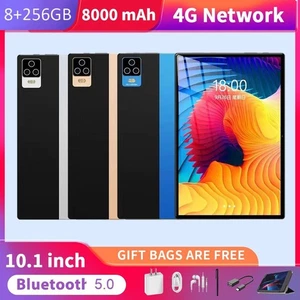 mobile phone Tablet 10 inch 8G+256GB Android 12 Wifi 4G Dual SIM gift Keyboard - Picture 1 of 24