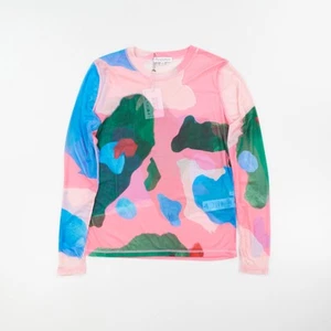 JW Anderson Womens Multicoloured T Shirt Long Sleeve Crew Neck Size XXL RRP 140 - Picture 1 of 12