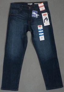WJ03415 NWT WRANGLER REGULAR TAPER STRAIGHT JEANS YOUTH sz12 HUSKY (msr 28"x26") - Picture 1 of 6
