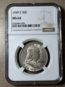 1949 S 50C Franklin Half Dollar - NGC MS64 - Bild 1 von 4