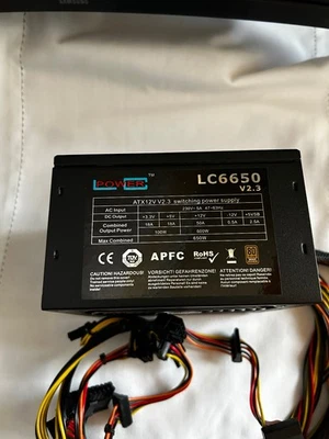 Netzteil LC-Power Super Silent LC6550 V2.3 650W ATX 12V 2.3 12cm Lüfter - Bild 1 von 3