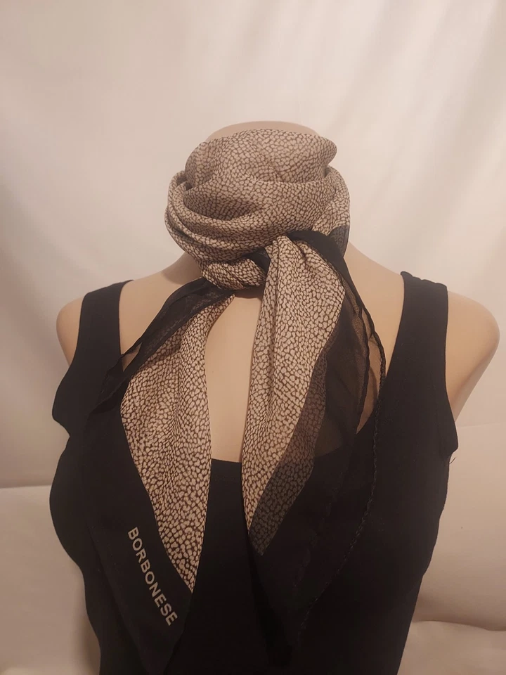 Pañuelo seda Borbonese marrón - Imagen 1 de 1