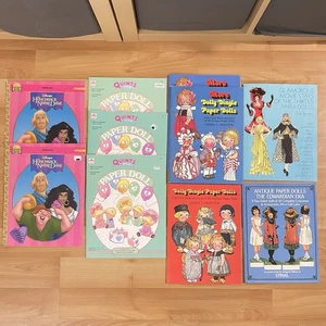 Vintage Papierpuppen ungeschnitten Dolly Dingle Edwardian Filmstars der 30er Disney Quints - Bild 1 von 24
