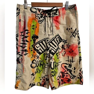 Herren Skull Graffiti Badehose Boardshorts Gr. 30 - Bild 1 von 4