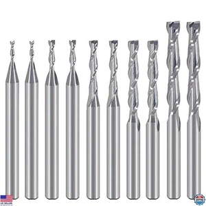CNC Fräser Bits Set 1/8 Zoll Schaft Upcut Spirale 10 Stück für Holz PVC MDF Schneiden - Bild 1 von 7