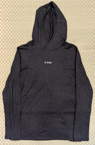 Le Bent Merino Wool Featherweight Hooded LS Crew Nuyarn Black Men's Size Medium - Bild 1 von 6
