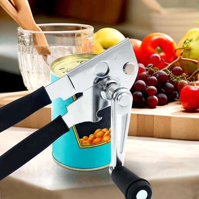 Commercial Can Opener Stainless Easy Crank w/ Magnet Heavy Duty Ergonomic Design - Image 1 of 4
