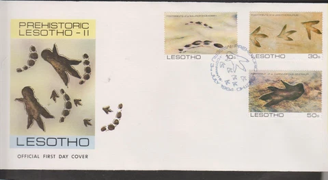 O) 1984 LESOTHO, FOOTPRINTS OF A SAUROPODOMORPH-MASERU, SUBORDER OF DINOSAURS QU Cover