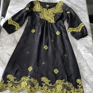 BETTY JACKSON BLACK SILK TUNIC DRESS UK SIZE 14 Ladies Perfect - Picture 1 of 6