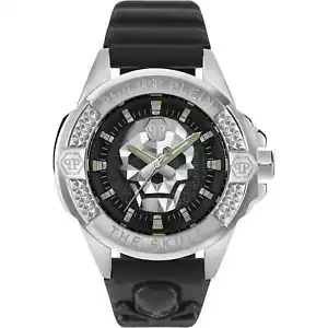 Orologio Uomo PHILIPP PLEIN THE SKULL PWAAA0321 Pelle Nero - Foto 1 di 3