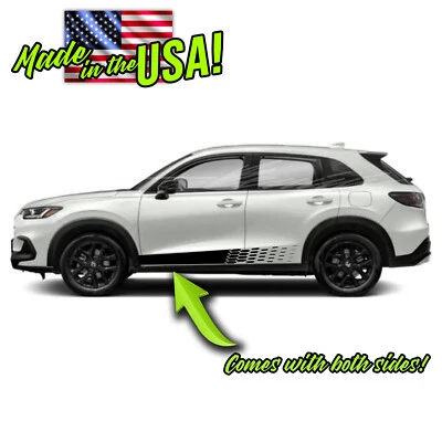 Balancín de puerta lateral estroboscópico rayas de carreras gráficos para Honda HRV #4 2023 en adelante Foto 1 de 2