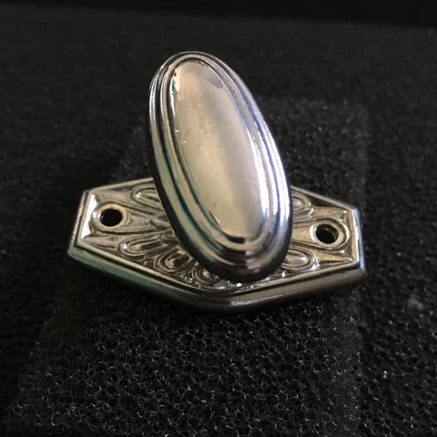 Antique Walford Astoria Russel & Erwin Solid BRASS Mortise Lock THUMB  Knob Cover