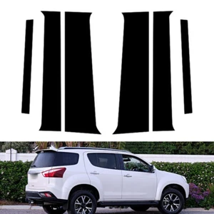 Car Window Pillar Posts Sticker Decal Glossy Black Fit For Isuzu MU-X 2015-2022 - Bild 1 von 12