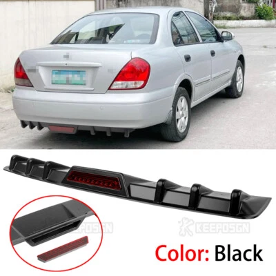 34" Rear Diffuser Bumper Spoiler Lip Reflective Strip For Nissan Sentra Sedan — 第 1/4 张图片