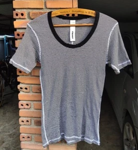 Attachment Striped Slim T Shirt Japan Sz 2 - Picture 1 of 8
