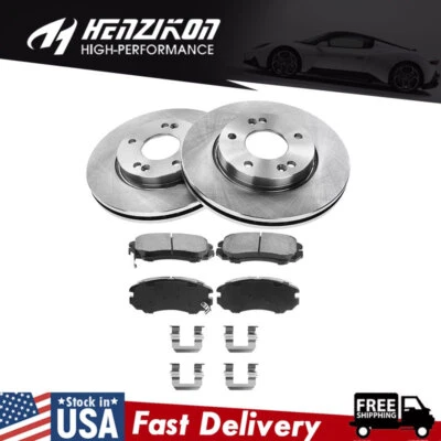 Rotores de freno de disco delanteros + pastillas de freno para Hyundai Elantra 2007-2010 sedán EE. UU. Foto 1 de 4