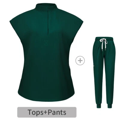 Women Scrub Set Dental Nursing Uniform Medical Scrub Beauty Salon Spa Hospital - Image 1 of 4