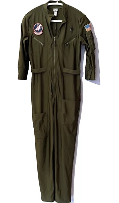Top Gun Maverick Paramount Vuelo Mono Aviador Sexy Disfraz Verde M 6-8 Foto 1 de 4