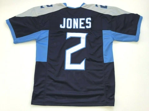 UNSIGNED CUSTOM Sewn Stitched Julio Jones Blue Jersey  M, L, XL, 2XL Cover