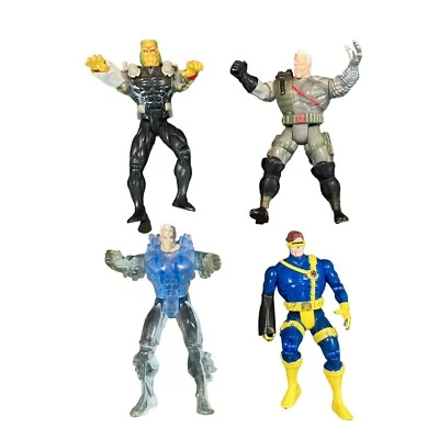 Lote de 4 figuras de acción de colección 1993 X-Men X-Force Cable Stealth Cyclops, Ice-man Foto 1 de 4