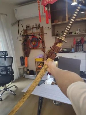 Katana Samurai Sword Clay Tempered T10 Steel Full Tang Razor Sharp Real Hamon - Image 1 of 4