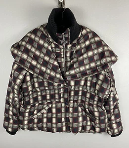 Vintage Y2K Baby Phat Plaid Logo Puffer Jacket Vest Size 2X Cinch Waist - Picture 1 of 9