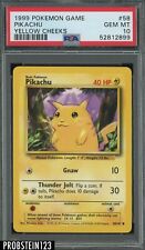 1999 Pokemon Game #58 Yellow Cheek Pikachu PSA 10 GEM MINT