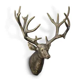 Majestic Deer Head Wall Mount Sculpture Rustic Cabin Lodge Antler SPI Home 35163 - Picture 1 of 5