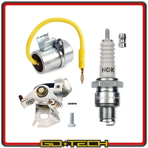 KIT PUNTINE CONDENSATORE CANDELA PIAGGIO CIAO SI BRAVO BOXER BOSS 50 ORIGINALI - Foto 1 di 10