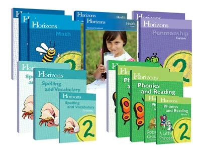 Horizons Homeschool Curriculum 2nd Grade 2 Complete Set AOP Math Phonics Reading - Image 1 of 4