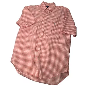 Polo Ralph Lauren Golf Tilden Uomo Gingham Maniche Corta Bottone Medio M - Foto 1 di 4