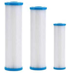 Pleated Water Filters, High Flow Washable Sediment Filters 1, 5, 10, 20 Micron - Picture 1 of 3