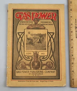 Vintage 1915 Gas Power Publishing Co. Magazine For Those That Sell Gas Engines - Picture 1 of 8