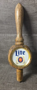 Vintage Miller Lite Beer Oak Beer Tap Handle 11” Long 3 Sided Tavern Keg handle - Picture 1 of 8