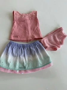 American Girl AG Truly Me Outfit Clothing Shoes Ombre Skirt Seashell Lace Shirt - Picture 1 of 4