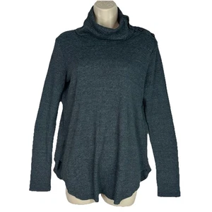 Michael Stars Los Angeles Gray Button Shoulder Cowl Neck Top Women’s Size M USA - Picture 1 of 13