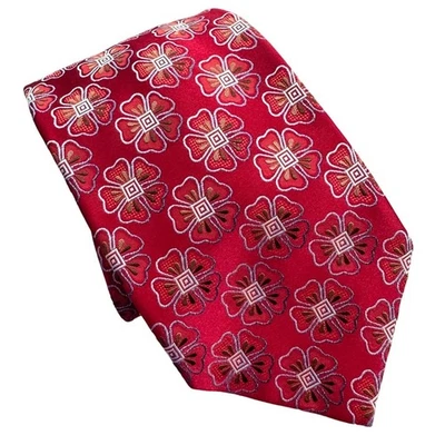 Ermenegildo Zegna 100% silk floral embroidered neck tie 4” w - Image 1 of 4