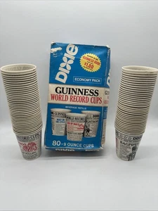 Vintage 9oz Dixie Beverage Cups Guinness Book of World Records Set Of 71 Cups - Picture 1 of 14