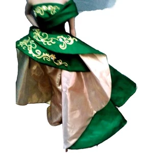 Smaragdgrün Gold Taft Abendkleid Modell Muse REDUZIERT! - Bild 1 von 4