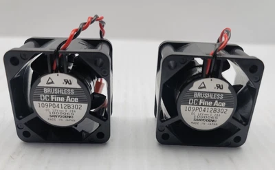 Sanyo Denki Brushless DC 12v Fan 109P0412B302 *Lot of 2* - Image 1 of 4