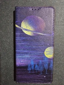 Samsung Galaxy S20+ Plus Case Wallet Card Holder Space Planets  - Picture 1 of 3