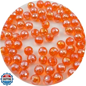 Mulutoo 10MM 80 Pezzi 96 Cristallo Sfaccettato Vetro Perline Cristallo AB Rotondo Sfaccettato - Foto 1 di 5