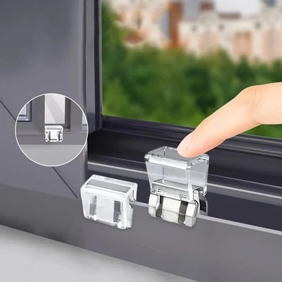 10Pcs Window Rail Latch Clips for Improved Home Security and Ventilation - Image 1 of 4
