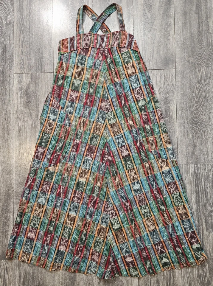 Maxi vestido vintage años 90 Y2k Last Mango sin mangas de sarga multicolor para mujer 30x48 Foto 1 de 4