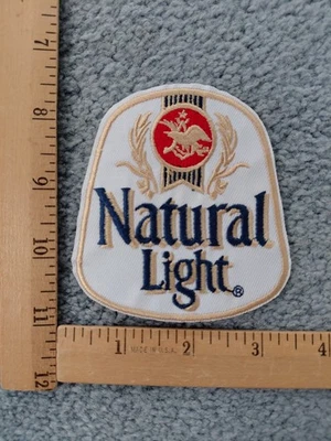 1 ANHEUSER BUSCH NATURAL LIGHT BEER IRON ON PATCH  free shipping - Image 1 of 2